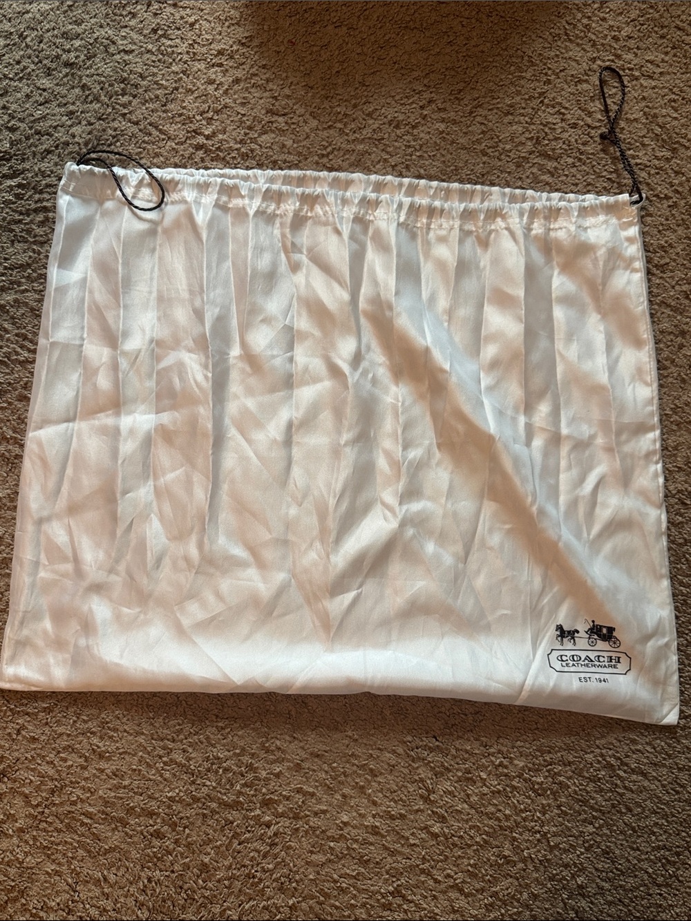 Coach Large White Dust Bag